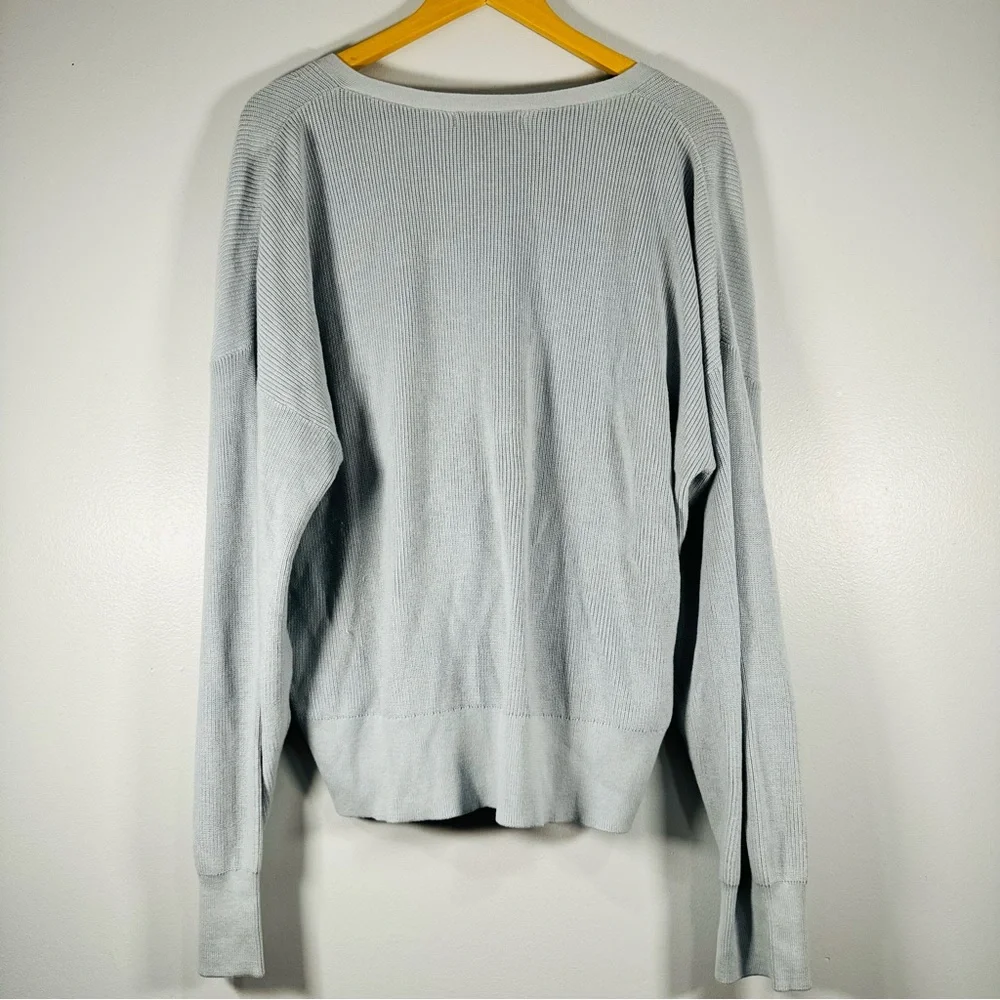 NWT Banana Republic Forever Wrap Sweater Comfy Light Blue Knit Women's - Picture 5 of 8